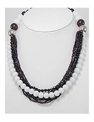 Black Plastic Necklace In Zinc