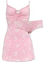 Betsey Johnson Fit to be Tied Pink Chemise & Cheekini