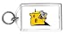Keychain with mouse, rodent, cheese, eating, food