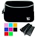 Durable Neoprene Protective Sleeve cover with Exterior Pocket for Toshiba Satellite L675-S7108 173-Inch LED Laptop , Black Grey Trim