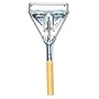 UNISAN Quick Change Metal Head Mop Handle for #20 and Up Heads, 63 Inch Wood Handle (605)