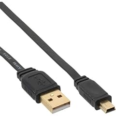InLine Mini-USB 2.0 Flachkabel - USB A Stecker an Mini Stecker - 3m, 31830F