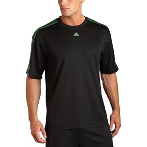 adidas Men's 3 Stripe Short Sleeve Top