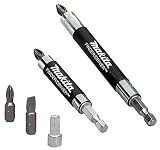 Makita 784810-A-A 4-5/8-Inch Bit Tip Holder and 3-1/8-Inch Bit Tip Holder with #2 Phillips Bit Tip and Slotted Bit Tip
