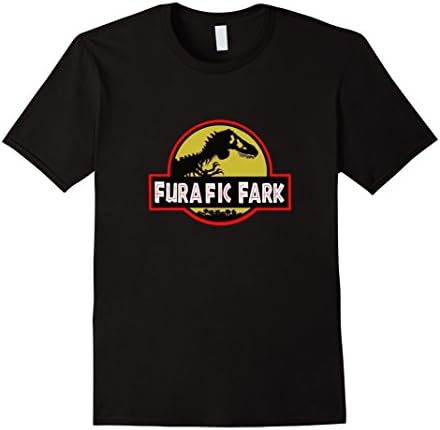 Men's Shirt storm: Funny Furafic Fark dinosaur T shirt 2016 2XL Black