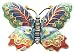 Colorful Green Butterfly Bejeweled Trinket Box