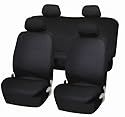 Univerisal Full Set Car Seat Covers Solid Black 114
