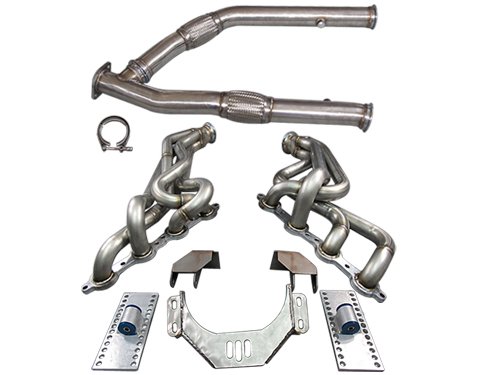 LS1 LSx T56 Mount Kit + Headers Exhaust Mid Y Pipe For 89-94 240SX S13