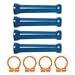 Loc-Line Coolant Hose Extended Element Kit, Acetal Copolymer, 8 Piece, 1/2" Hose ID