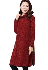 Long Sleeves Cotton/Linen/Velvet  Dress