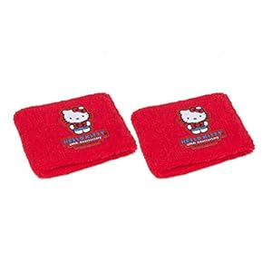Hello Kitty Sports 40th Anniversary Wristband (Pair), Red