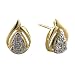 10K Yellow Gold Diamond Accent Teardrop Earrings