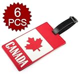 Canada National Flag Luggage Tags (Price / 6 PCS), Travelling Accessories