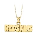 14K Yellow Gold 7 x 25.50 MM Washington Redskins NFL Name Pendant with Chain
