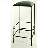 IMAGE OF Square Backless Bar Stool Finish: Antique Bronze, Fabric: Shells