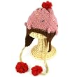 Winter Cupcake Pompom Ski Toddler Kids Girl 1-5 Age Knit Trapper Beanie Hat Pink