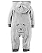Carter's Baby Boys' Hooded/Eared Romper (Baby) -Daddy's Sidekick, Grey Bulldog-6M