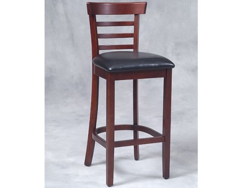 Linon 19704CHY-01-KD-U Ladder-Back Counter Stool 24 Inches - Cherry