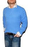Polo Ralph Lauren Mens Cashmere Cable Sweater Blue XL