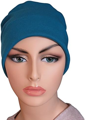 Chemo Cap Womens Teal Cancer Hairloss Chemo Hat Cancer Headwear Beanie Slouch