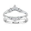 Diamond Enhancer Ring 1/5 Carat (Ctw) 14K White Gold Wrap Ring