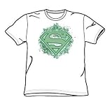 Superman - Ornate Shield - Adult White S/S T-Shirt For Men