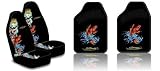 Ed Hardy Koi Fish Seat Covers & Floor Mats 4-pc Set