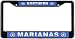 Northern Marianas Flag Black License Plate Frame Metal Holder
