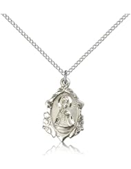 Free Engraving Included Medal- Sterling Silver Infant of Prague Pendant 3/4" 0822ISS--w/18" Chain & Box Unusual & Specialty Children/Schools