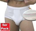 HERMKO 3248 5er Pack Herren Slip mit Eingriff Doppelripp aus 100% europäischer Baumwolle kochfest