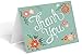 One Jade Lane - Floral Festival - Designer Thank You Cards - Heavy Stock - 4 Designs - Set of 12 Folded Cards & Envelopes, blank paper cards.