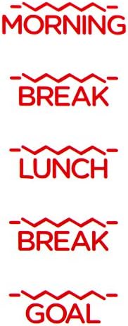 WATER GOALS (TM) By WaterMarks (TM) - Office Setting, DS001, Hydration Reminders, Water Bottle Decals, Custom or Standard Placement (Copyright) (Peacock Red)