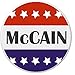 McCain Red White Blue Stars 2.25â€ Large Pinback Button Pin John
