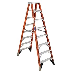 Werner T7408 8-Foot 375-Pound Duty Rating Fiberglass Multi-Use Twin Ladder