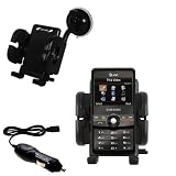 Samsung Access Flexible Auto Windshield Holder with Car Charger - Uses Gomadic TipExchange