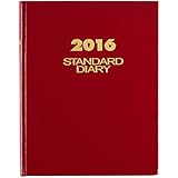 AT-A-GLANCE Standard Diary 2016, Daily Diary, 7.5 x 9.44 Inches, Red (SD37413)