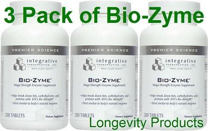 Integrative Therapeutics - Bio Zyme - 200 Tabs - 3 Pack
