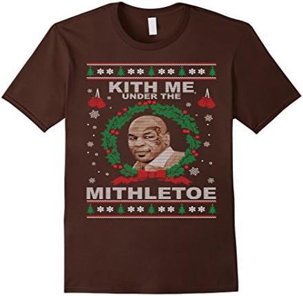 Men's Christmas Tshirt | Kith Me Under the Mithletoe Tshirt 3XL Brown