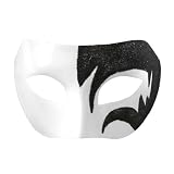 Mystic Black & White Venetian Masquerade Mask ~ Mardi Gras Masks
