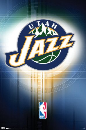 Utah Jazz Poster Team Logo Nba Basketball 1151 Sports Poster Print, 22x34