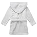 Yanzi6 Unisex-baby Winter Soft Soft Coral Fleece Flush Hooded Bath Robe (18-24 Months, White)