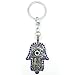 Hamsa Keychain Religious Charm Amulet Kabbalah Evil Eye Chrystal Blue Chain Gift