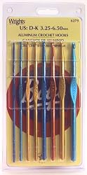 Boye Aluminum Crochet Hook Set, Sizes D-K