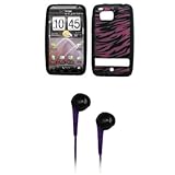 EMPIRE Black with Hot Pink Zebra Stripes Design Silicone Skin Cover Case +  ....