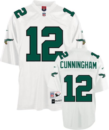 Philadelphia Eagles Randall Cunningham White Reebok Premier Throwback Jersey (Medium)