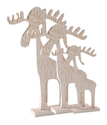 Happy People 44513 - TIB Holz-Figur Rentier mit M&uuml;tze