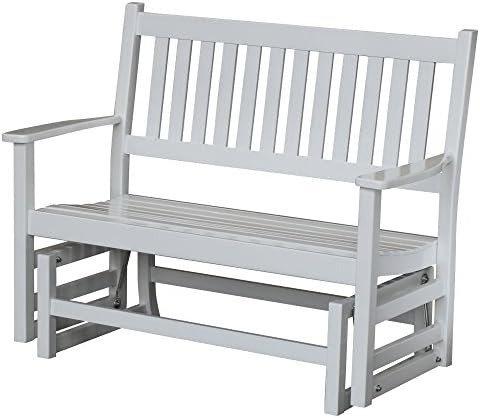 Hinkle Chair Company Painted Plantation Porch Glider, 5', White