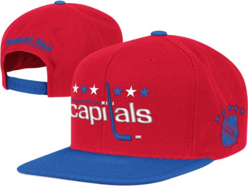 Mitchell And Ness Washington Capitals Nhl Snapback Cap Red 0