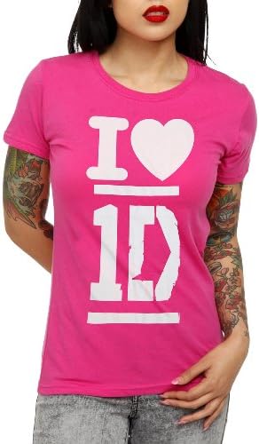 One Direction Pink Heart Girls T-Shirt