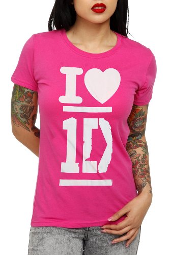 One Direction Pink Heart Girls T-Shirt